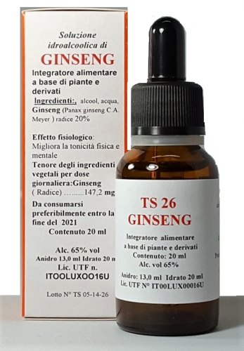 GINSENG  TS 26 (Panax ginseng C.A. Meyer) 20 ml